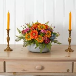 10" Mixed Floral Arrangement In Stone Planter -Michaels Shop D292675S 12