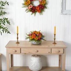 10" Mixed Floral Arrangement In Stone Planter -Michaels Shop D292675S 13