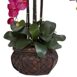 2.5ft. Pink Moth Orchid Arrangement With Decorative Vase -Michaels Shop D292705S 15