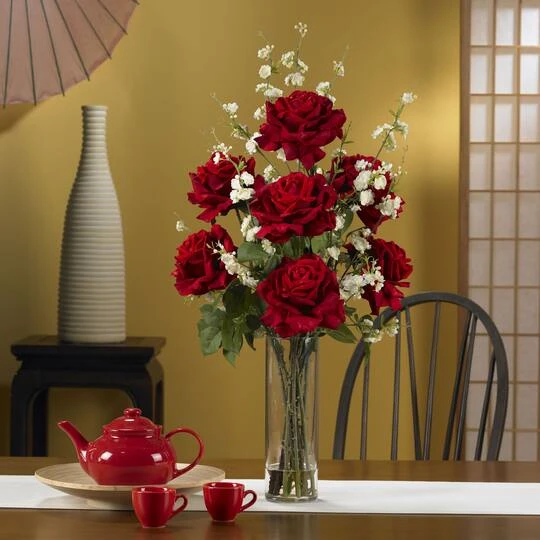 2.5ft. Red Roses & Cherry Blossoms Flower Arrangement 5 2.5ft. Red Roses & Cherry Blossoms Flower Arrangement - Image 3
