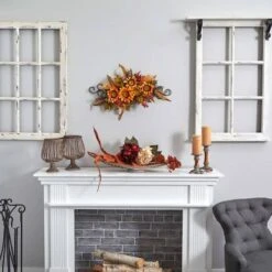 27" Sunflower Swag With Metal Frame -Michaels Shop D292740S 13