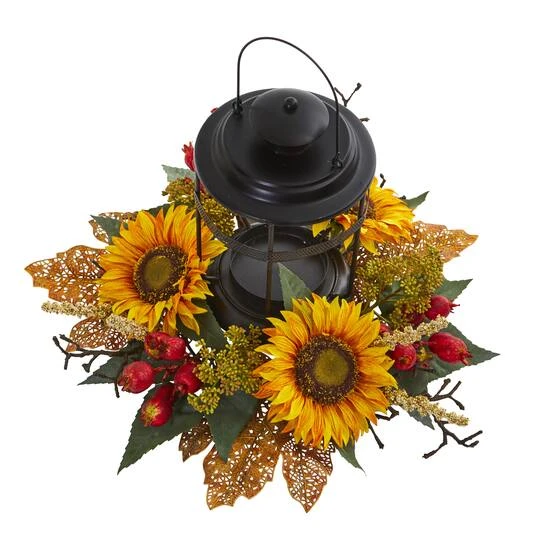 18" Sunflower Berry Candelabrum Centerpiece 5 18" Sunflower Berry Candelabrum Centerpiece - Image 3