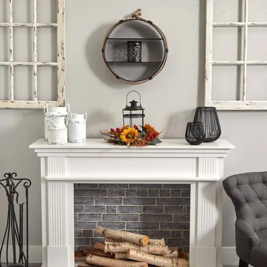 18" Sunflower Berry Candelabrum Centerpiece 6 18" Sunflower Berry Candelabrum Centerpiece - Image 4