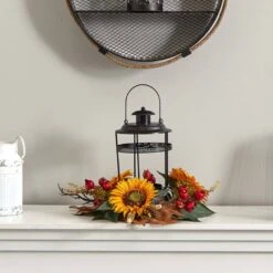 18" Sunflower Berry Candelabrum Centerpiece 11 18" Sunflower Berry Candelabrum Centerpiece -Michaels Shop D292745S 14