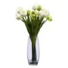 20" White Tulip Floral Arrangement In Clear Vase -Michaels Shop D292753S 11