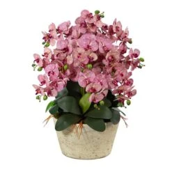 3ft. Moth Orchid Arrangement In White Vase 8 3ft. Moth Orchid Arrangement In White Vase -Michaels Shop D292758S 1 1