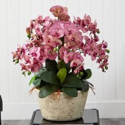 3ft. Moth Orchid Arrangement In White Vase 10 3ft. Moth Orchid Arrangement In White Vase -Michaels Shop D292758S 3
