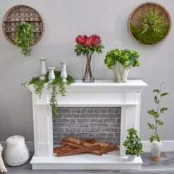 22" King Protea Floral Arrangement In Glass Vase 11 22" King Protea Floral Arrangement In Glass Vase -Michaels Shop D292799S 4