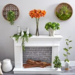 2.5ft. Coral Lotus Arrangement In Cylinder Vase -Michaels Shop D292808S 4