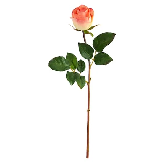Peach & Cream Rose Bud Stem, 6ct. 4 Peach & Cream Rose Bud Stem, 6ct. - Image 2
