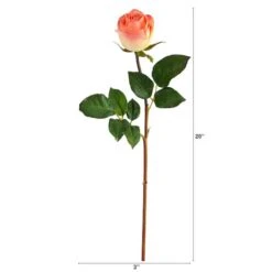 Peach & Cream Rose Bud Stem, 6ct. 8 Peach & Cream Rose Bud Stem, 6ct. -Michaels Shop D293234S 2