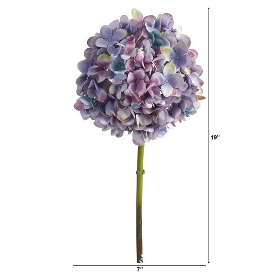 Purple Hydrangea Artificial Flower Stem, 3ct. 5 Purple Hydrangea Artificial Flower Stem, 3ct. - Image 3