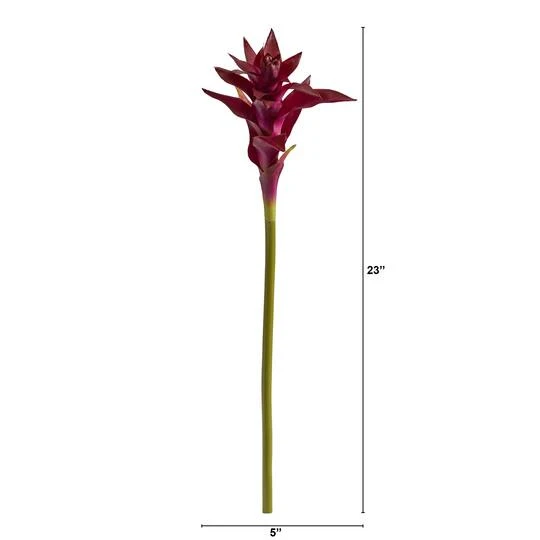 Pink Star Bromeliad Artificial Flower Stem, 6ct. 5 Pink Star Bromeliad Artificial Flower Stem, 6ct. - Image 3