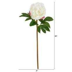 White Peony Artificial Flower Stem, 3ct. -Michaels Shop D293273S 2