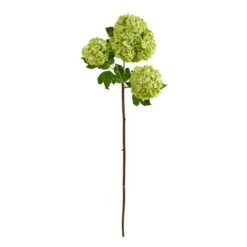 Green Snowball Hydrangea Artificial Flower Stem, 2ct.