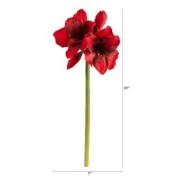 Red Amaryllis Artificial Flower Stem, 3ct. -Michaels Shop D293291S 2