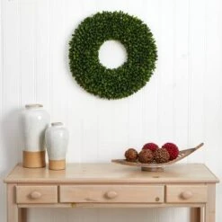 24" Green Boxwood Wreath 8 24" Green Boxwood Wreath -Michaels Shop D293298S 12