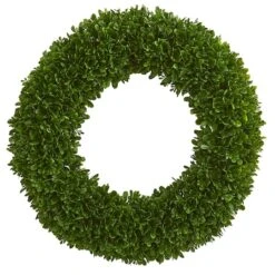 19.5" UV Resistant Green Tea Leaf Wreath -Michaels Shop D293309S 11 1
