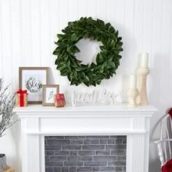 30" Magnolia Leaf Wreath -Michaels Shop D293333S 4