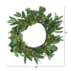 22" Eucalyptus & Berry Wreath -Michaels Shop D293341S 2