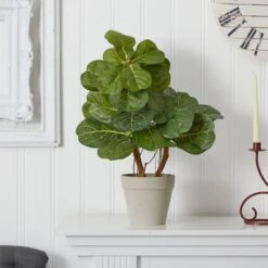 22" Fiddle Leaf In Stone Planter -Michaels Shop D293363S 12