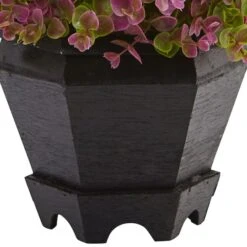 13in. Sedum & Eucalyptus Plant In Black Hexagon Planter -Michaels Shop D293369S 13