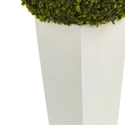 2.5ft. Boxwood Ball Topiary In White Tower Planter -Michaels Shop D293390S 13