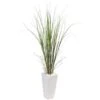 5ft. Bamboo Grass Plant In White Ceramic Tower -Michaels Shop D293828S 11