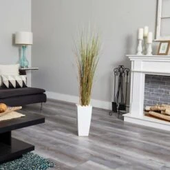 5ft. Bamboo Grass Plant In White Ceramic Tower -Michaels Shop D293828S 13