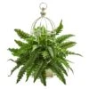 19" Boston Fern Plant In Decorative Cage 1 19" Boston Fern Plant In Decorative Cage -Michaels Shop D293837S 1