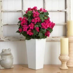 2.5ft. Bougainvillea In White Tower Planter -Michaels Shop D293845S 13