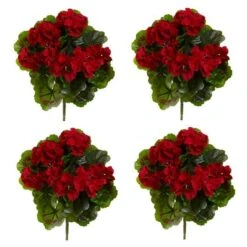 Red Geranium Bush, 4ct. -Michaels Shop D293875S 12