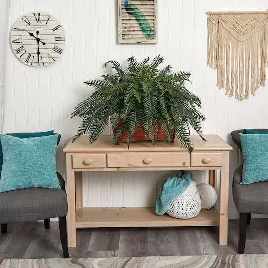 2.5ft. River Fern In Wood Planter 7 2.5ft. River Fern In Wood Planter - Image 5