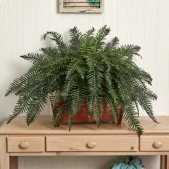 2.5ft. River Fern In Wood Planter 13 2.5ft. River Fern In Wood Planter -Michaels Shop D293951S 15
