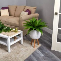 2.5ft. Agave Plant In White Planter With Stand -Michaels Shop D293998S 5