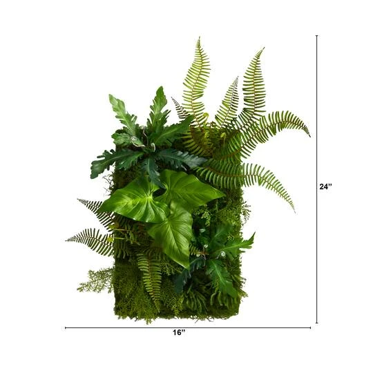 24" Mixed Foliage Artificial Wall Mat 7 24" Mixed Foliage Artificial Wall Mat - Image 5
