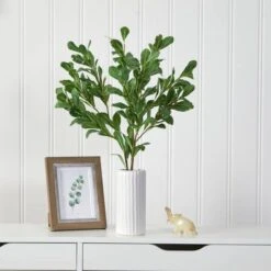 21" Salal Plant In Decorative White Planter -Michaels Shop D294042S 3