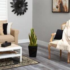 2.5ft. Snake Plant In Black Metal Planter -Michaels Shop D294090S 4