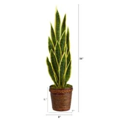 2.5ft. Snake Plant In Decorative Basket Planter -Michaels Shop D294121S 2