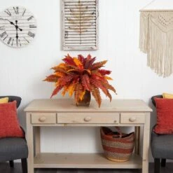 18" Autumn Boston Fern In Metal Planter -Michaels Shop D323595S 12