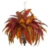 2ft. Autumn Boston Fern In Hanging Metal Bowl -Michaels Shop D323608S 1