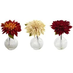 8" Dahlia With Decorative Vase Set -Michaels Shop D323803S 1 1