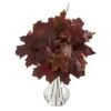 10" Autumn Maple Leaf Plant In Glass Planter -Michaels Shop D323932S 1