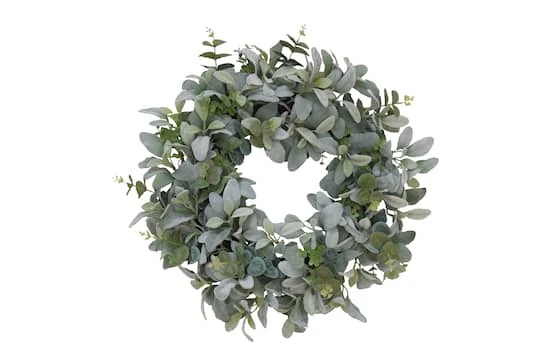 22" Green Lambs Ear Wreath 4 22" Green Lambs Ear Wreath - Image 2