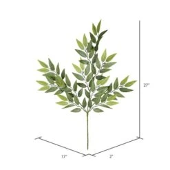 Mini Green Leaves Spray, 6ct. -Michaels Shop D333783S 2