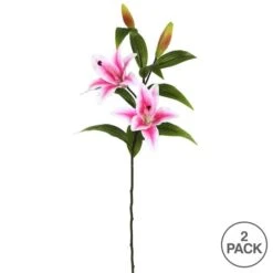 Real Touch™ Pink Tiger Lily Stem, 2ct.