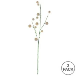 Yellow Pom Pom Spray, 3ct. -Michaels Shop D333843S 3