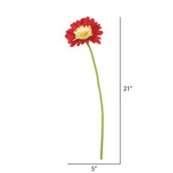 Red Gerbera Daisy Stem, 6ct. -Michaels Shop D333863S 2