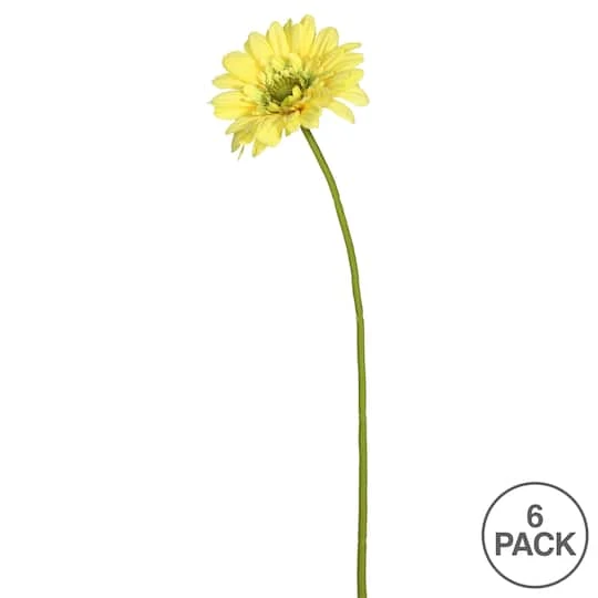 Yellow Daisy Stem, 6ct. 6 Yellow Daisy Stem, 6ct. - Image 4