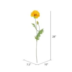 6 Pack: Yellow Poppy Stem -Michaels Shop D333870S 2